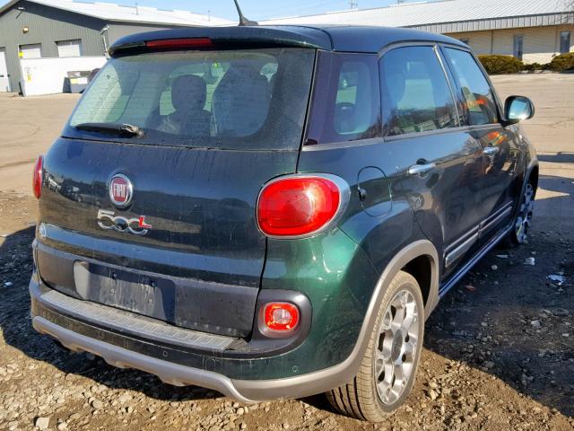 ZFBCFADH4EZDD7282 - 2014 FIAT 500L TREKK GREEN photo 4