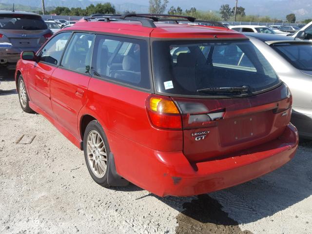 4S3BH6450Y7302952 - 2000 SUBARU LEGACY GT RED photo 3