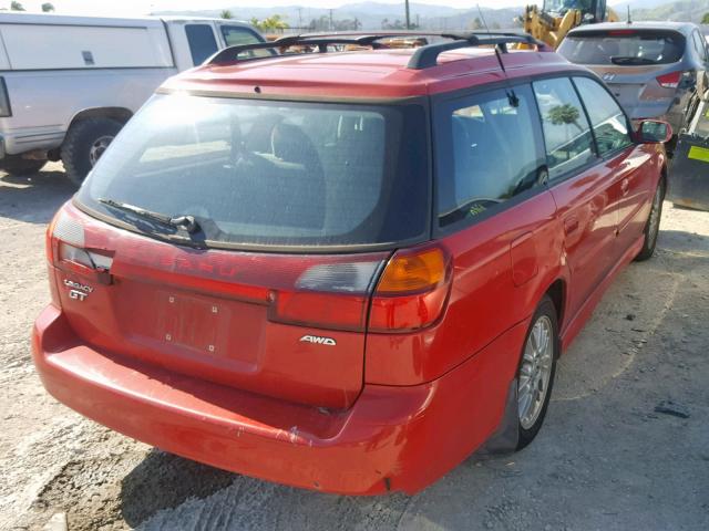 4S3BH6450Y7302952 - 2000 SUBARU LEGACY GT RED photo 4