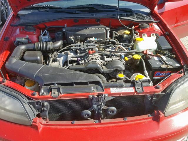 4S3BH6450Y7302952 - 2000 SUBARU LEGACY GT RED photo 7