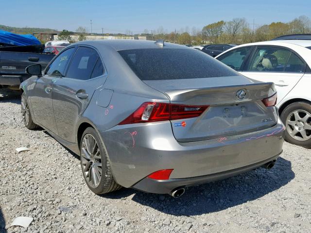 JTHBF1D22F5062678 - 2015 LEXUS IS 250 SILVER photo 3