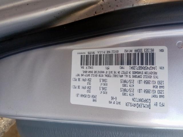 1A4GP45RX6B712841 - 2006 CHRYSLER TOWN & COUNTRY  photo 10