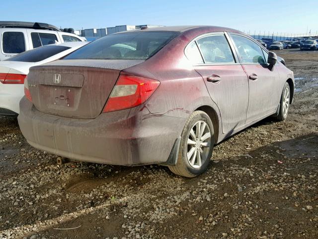 2HGFB2F9XCH039010 - 2012 HONDA CIVIC EXL RED photo 4