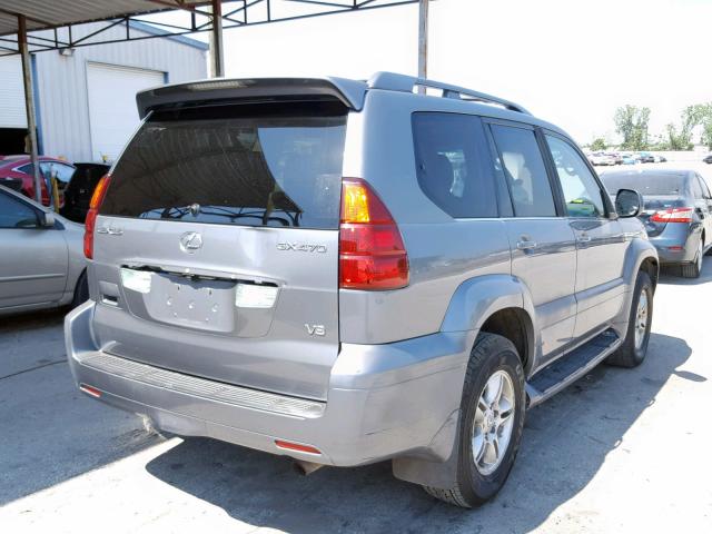 JTJBT20X440061038 - 2004 LEXUS GX 470 BLUE photo 4