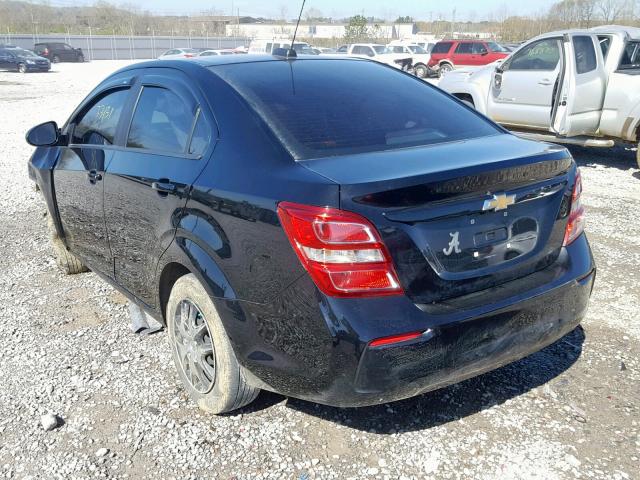 1G1JB5SH6H4143613 - 2017 CHEVROLET SONIC LS 黑色 照片 3
