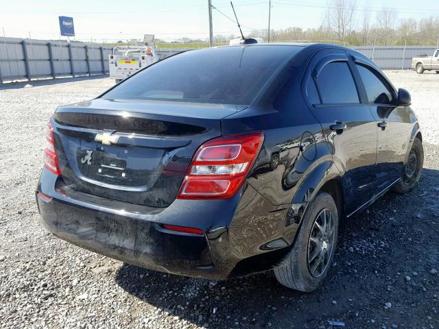 1G1JB5SH6H4143613 - 2017 CHEVROLET SONIC LS 黑色 照片 4