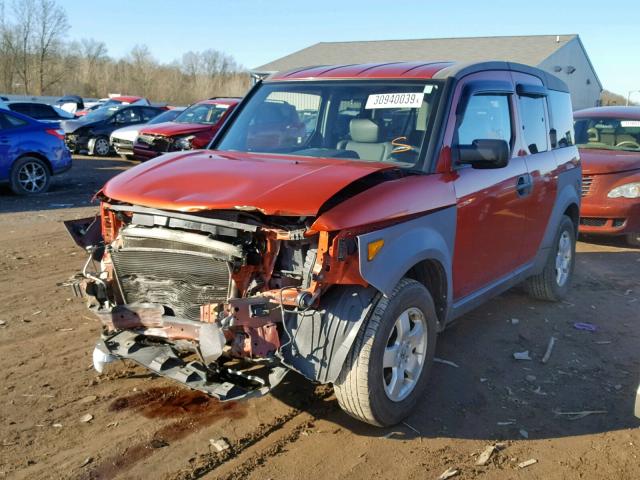 5J6YH28563L006325 - 2003 HONDA ELEMENT EX ORANGE photo 2