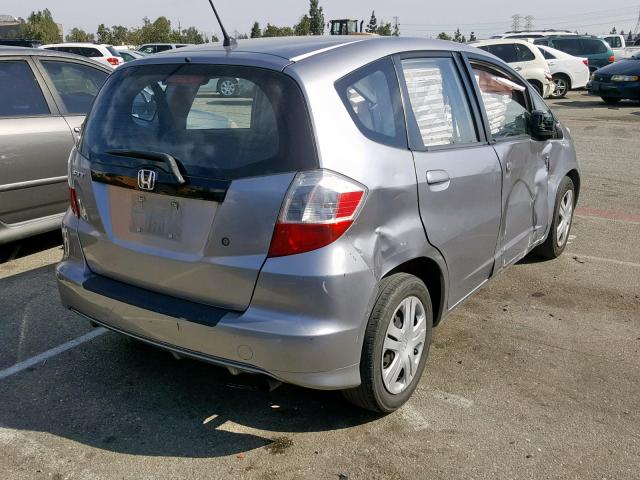 JHMGE88219S015661 - 2009 HONDA FIT GRAY photo 4