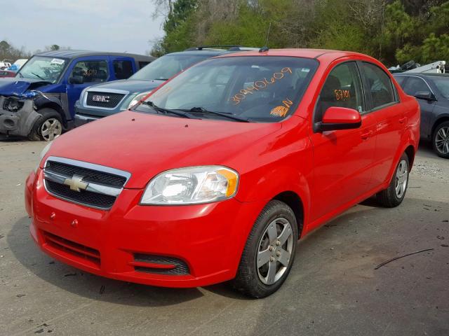 KL1TD5DE9AB098169 - 2010 CHEVROLET AVEO LS RED photo 2