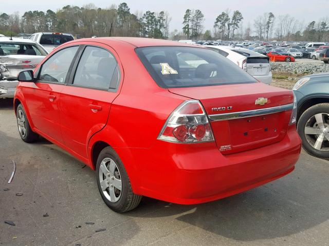 KL1TD5DE9AB098169 - 2010 CHEVROLET AVEO LS RED photo 3