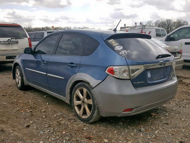 JF1GH63668H837526 - 2008 SUBARU IMPREZA OU BLUE photo 3