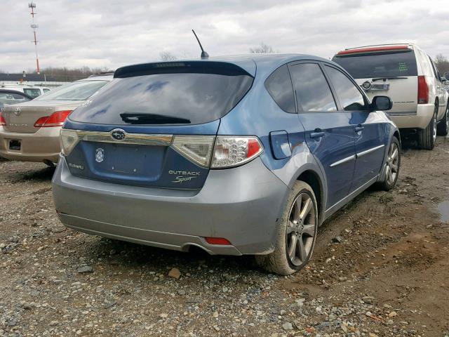 JF1GH63668H837526 - 2008 SUBARU IMPREZA OU BLUE photo 4