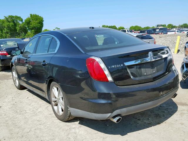 1LNHL9DR8BG605882 - 2011 LINCOLN MKS BLACK photo 3