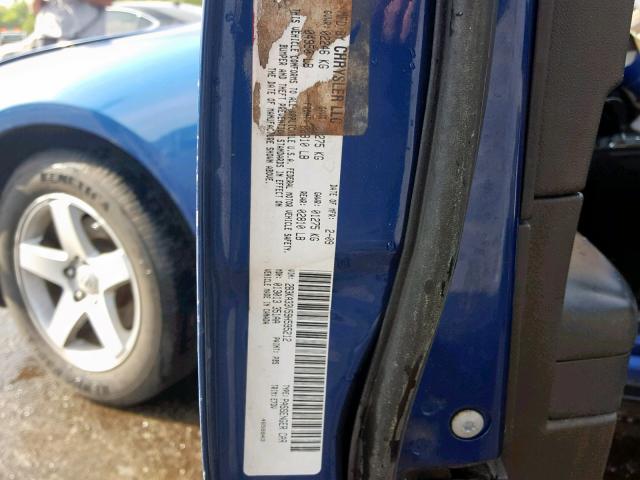 2B3KA33V59H595212 - 2009 DODGE CHARGER SX BLUE photo 10