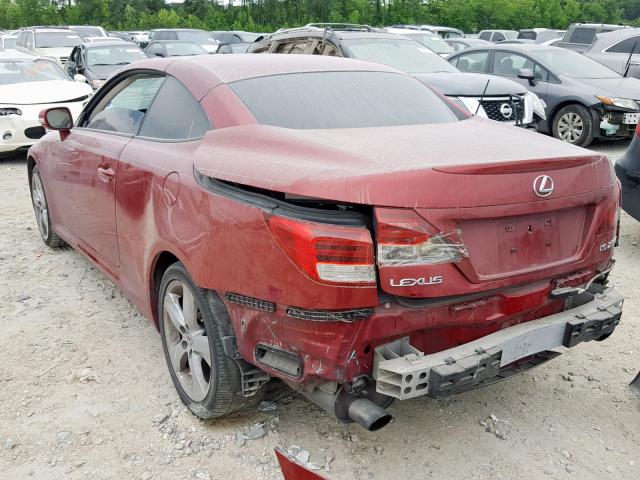 JTHFF2C29A2510403 - 2010 LEXUS IS 250 RED photo 3