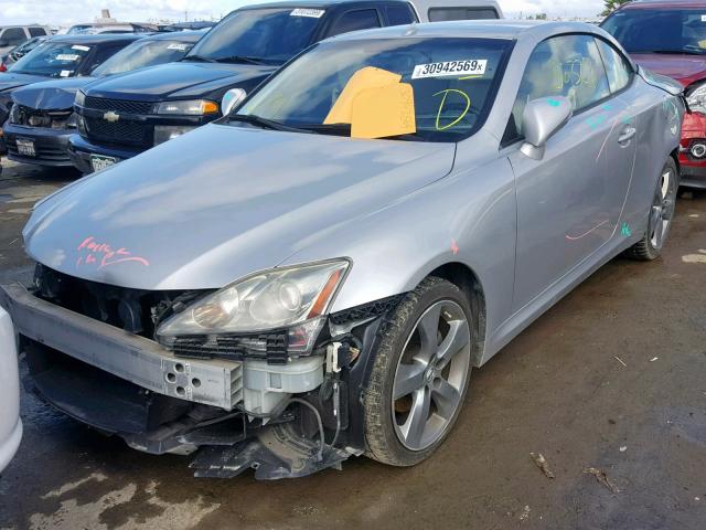 JTHFF2C28A2514099 - 2010 LEXUS IS 250 SILVER photo 2