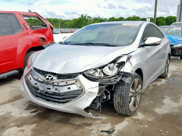 KMHDH6AE2DU008022 - 2013 HYUNDAI ELANTRA CO SILVER photo 2