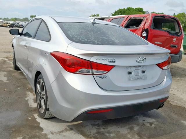 KMHDH6AE2DU008022 - 2013 HYUNDAI ELANTRA CO SILVER photo 3