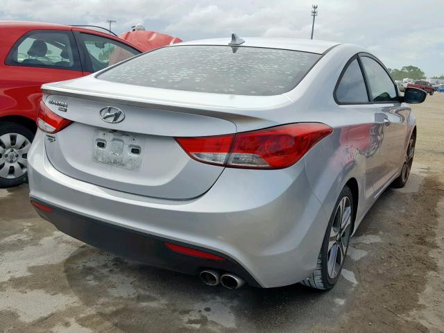 KMHDH6AE2DU008022 - 2013 HYUNDAI ELANTRA CO SILVER photo 4