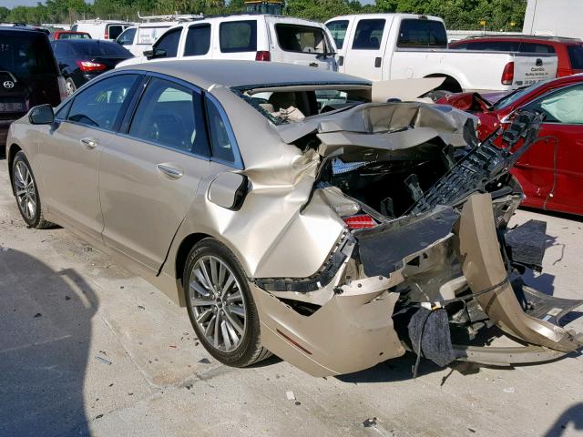 3LN6L5C93HR620874 - 2017 LINCOLN MKZ SELECT GOLD photo 3