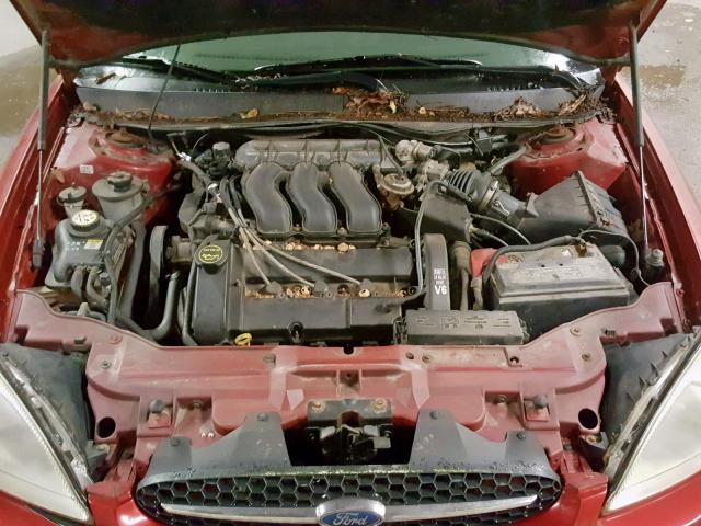 1FAFP56S12A235246 - 2002 FORD TAURUS SEL BURGUNDY photo 7