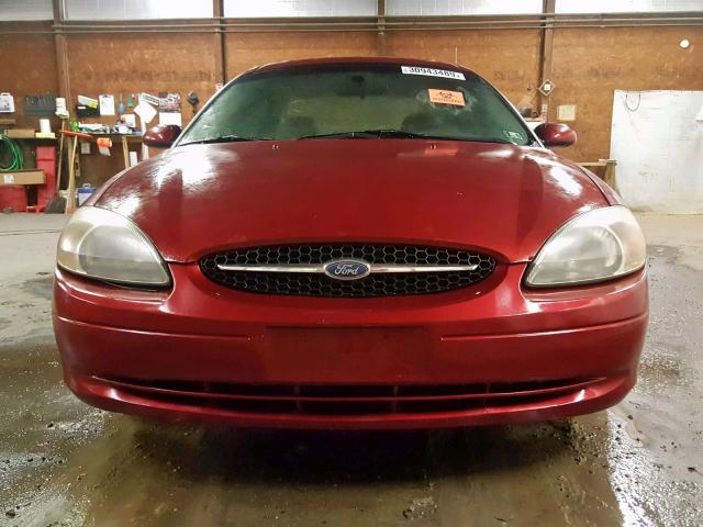 1FAFP56S12A235246 - 2002 FORD TAURUS SEL BURGUNDY photo 9