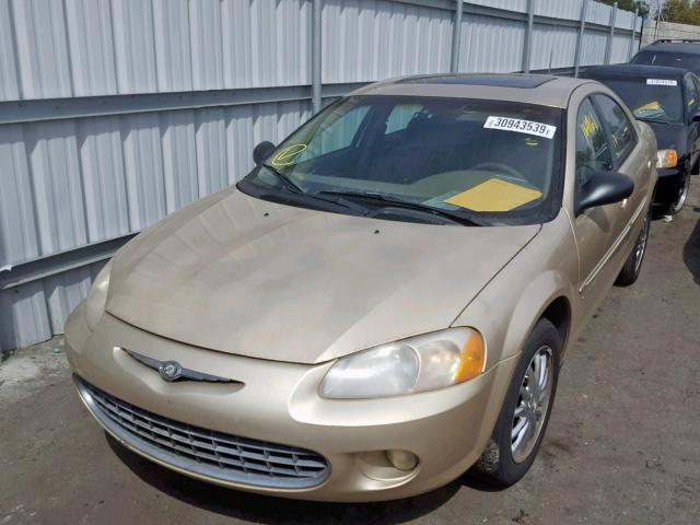 1C3EL56U81N506320 - 2001 CHRYSLER SEBRING LX GOLD photo 2