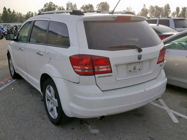 3D4GG67V89T238020 - 2009 DODGE JOURNEY R/ WHITE photo 3