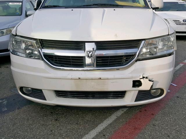 3D4GG67V89T238020 - 2009 DODGE JOURNEY R/ WHITE photo 9