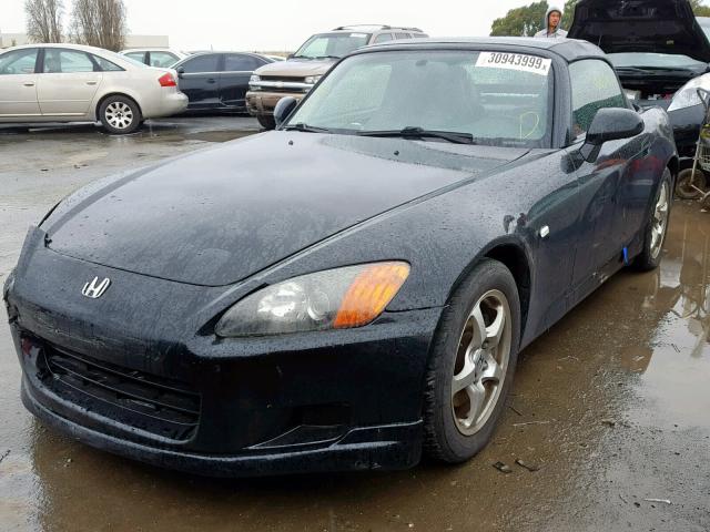 JHMAP11463T005406 - 2003 HONDA S2000 BLACK photo 2