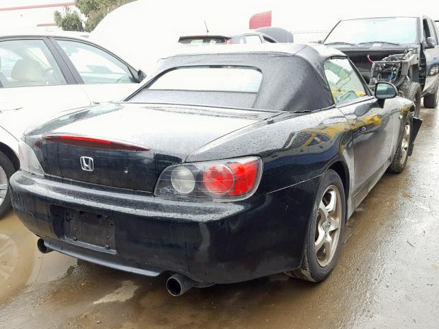 JHMAP11463T005406 - 2003 HONDA S2000 BLACK photo 4