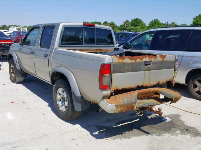 1N6ED27T5YC382653 - 2000 NISSAN FRONTIER C GOLD photo 3