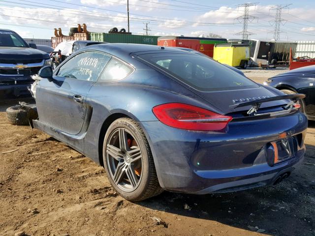 WP0AB2A89GK185081 - 2016 PORSCHE CAYMAN S BLUE photo 3