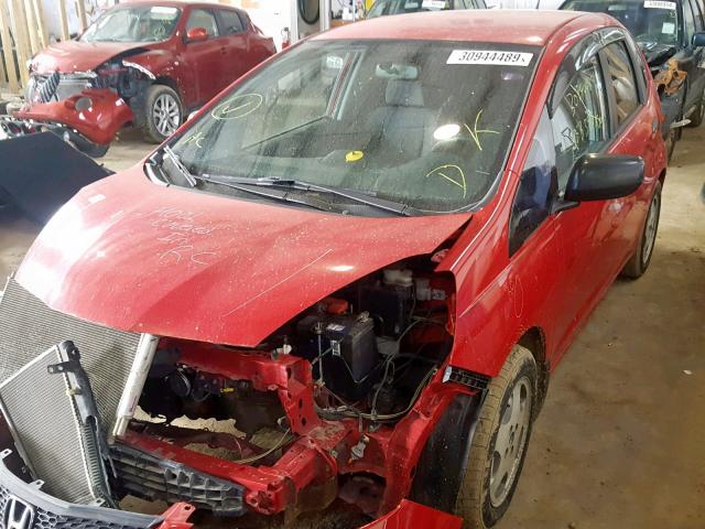 JHMGE87339S809460 - 2009 HONDA FIT DX-A RED photo 2