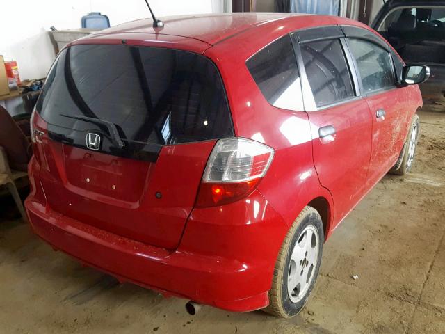 JHMGE87339S809460 - 2009 HONDA FIT DX-A RED photo 4