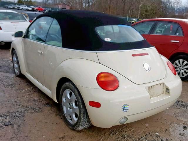 3VWCK21YX3M315894 - 2003 VOLKSWAGEN NEW BEETLE კრემისფერი ფოტო 3