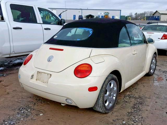 3VWCK21YX3M315894 - 2003 VOLKSWAGEN NEW BEETLE კრემისფერი ფოტო 4