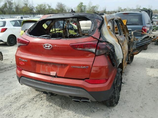 KM8J33A21GU087287 - 2016 HYUNDAI TUCSON LIM RED photo 4