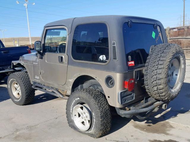 1J4FA49S66P702384 - 2006 JEEP WRANGLER / BEIGE photo 3