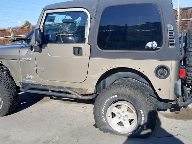 1J4FA49S66P702384 - 2006 JEEP WRANGLER / BEIGE photo 9