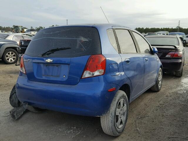 KL1TD666X7B707922 - 2007 CHEVROLET AVEO BASE Көк фото 4