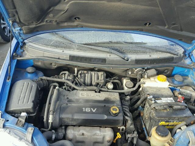 KL1TD666X7B707922 - 2007 CHEVROLET AVEO BASE Көк фото 7