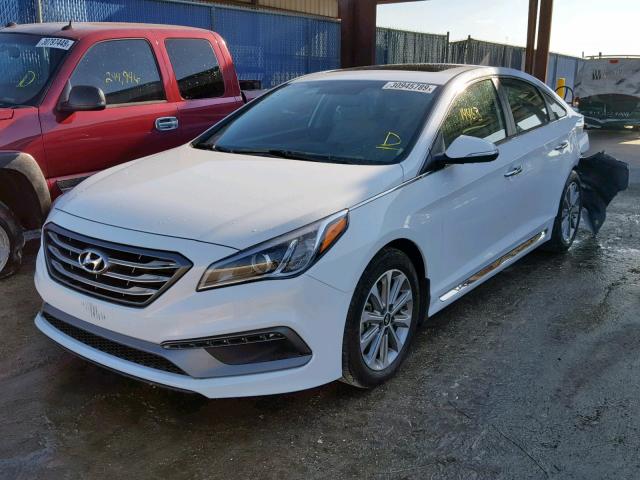 5NPE34AF9HH585103 - 2017 HYUNDAI SONATA SPO WHITE photo 2