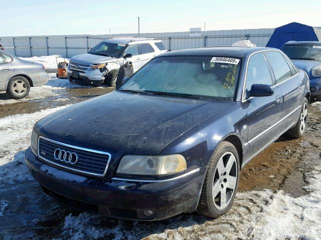 WAUML54D11N001226 - 2001 AUDI A8 L QUATT BLUE photo 2