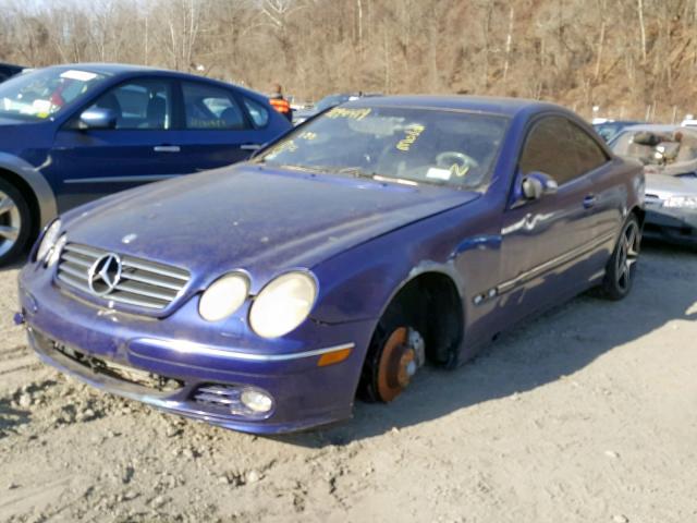 WDBPJ75J63A034284 - 2003 MERCEDES-BENZ CL 500 BLUE photo 2