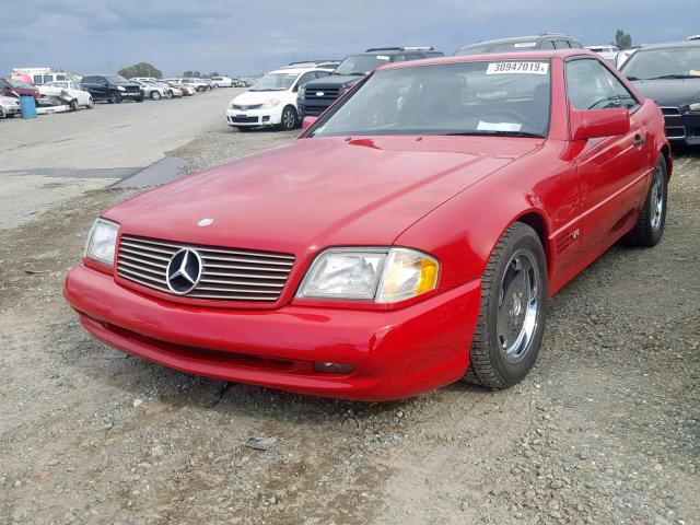 WDBFA76E6SF114148 - 1995 MERCEDES-BENZ SL 600 RED photo 2