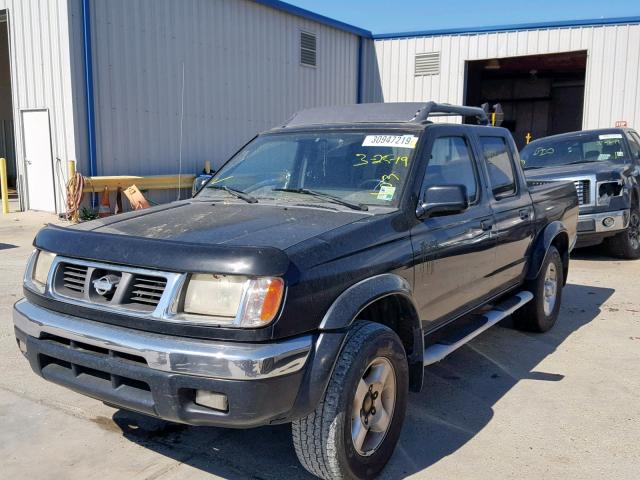 1N6ED27T2YC374297 - 2000 NISSAN FRONTIER C BLACK photo 2