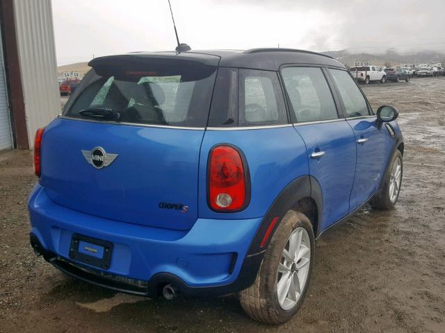 WMWZC5C57BWM10326 - 2011 MINI COOPER S C BLUE photo 4