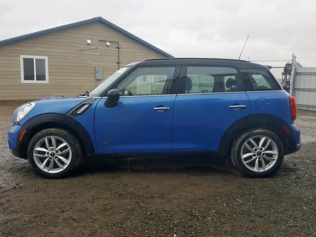 WMWZC5C57BWM10326 - 2011 MINI COOPER S C BLUE photo 9