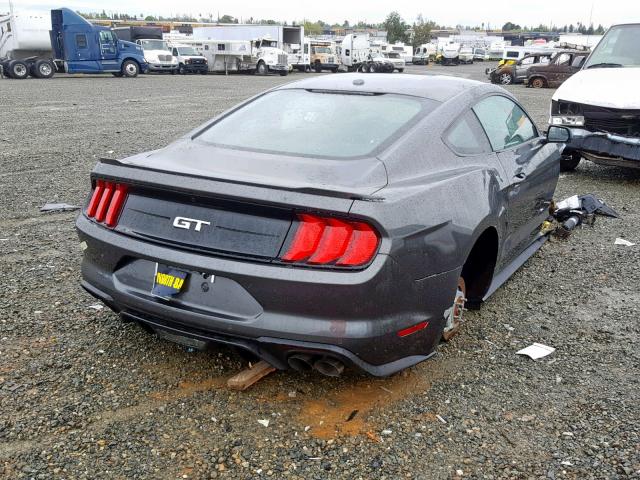 1FA6P8CF7K5119289 - 2019 FORD MUSTANG GT GRAY photo 4